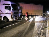 Dopravná nehoda poľského kamiónu na D1 v smere Horná Streda-Piešťany 