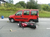 Zrážka vozidla s motocyklistom